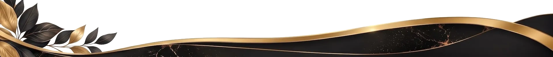 Obsidian and Gold Bottom Ribbon
